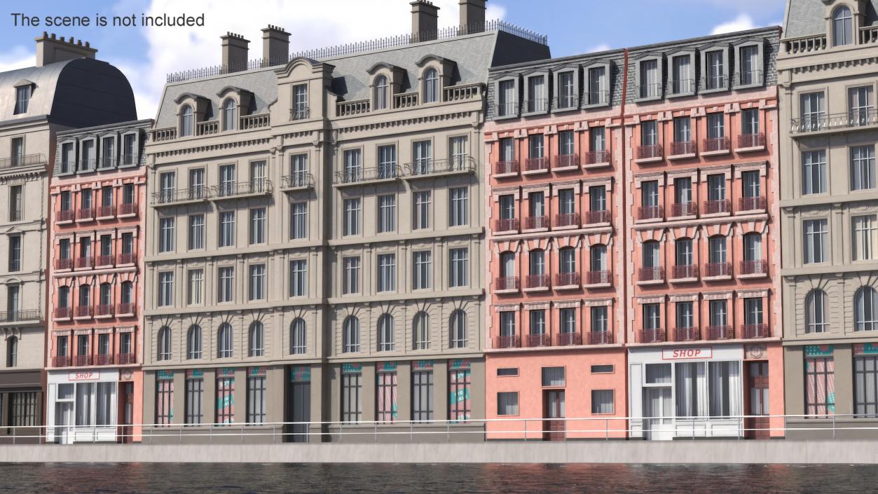 Paris Traditional Architecture Building 3D model