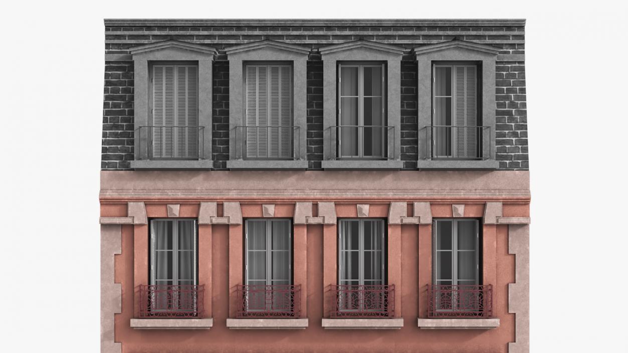 Paris Traditional Architecture Building 3D model