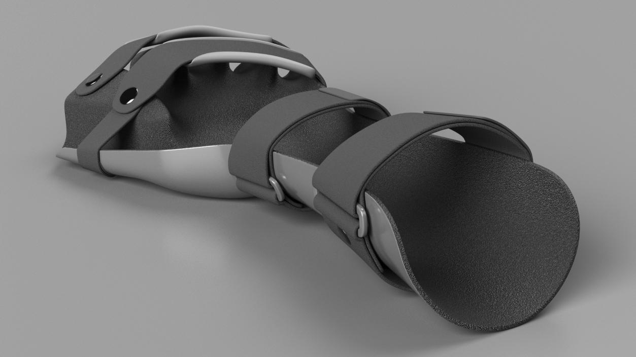 Hand Orthosis with Fingers Black 3D