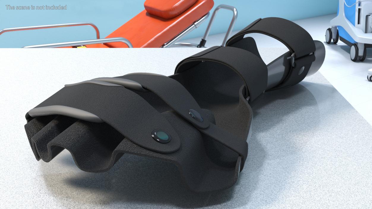 Hand Orthosis with Fingers Black 3D