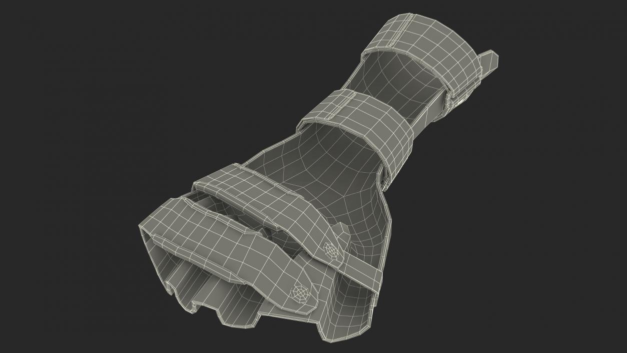 Hand Orthosis with Fingers Black 3D