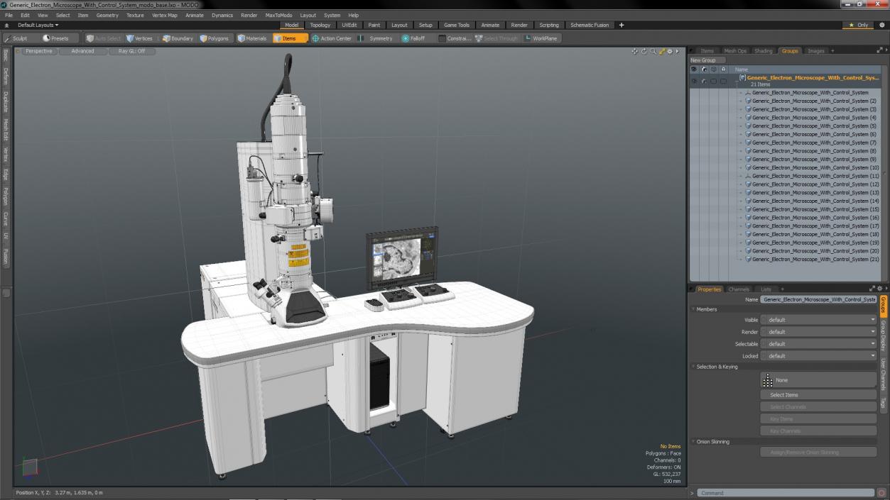 Generic Electron Microscope with Control System 3D