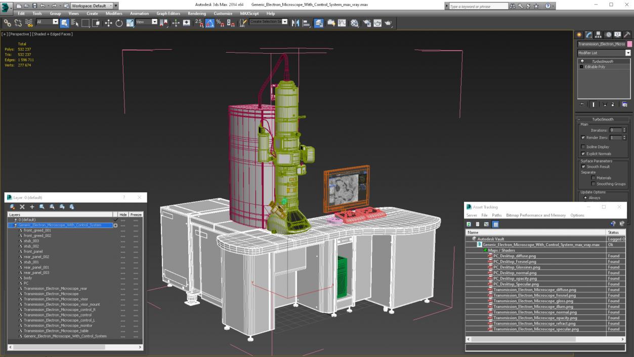 Generic Electron Microscope with Control System 3D