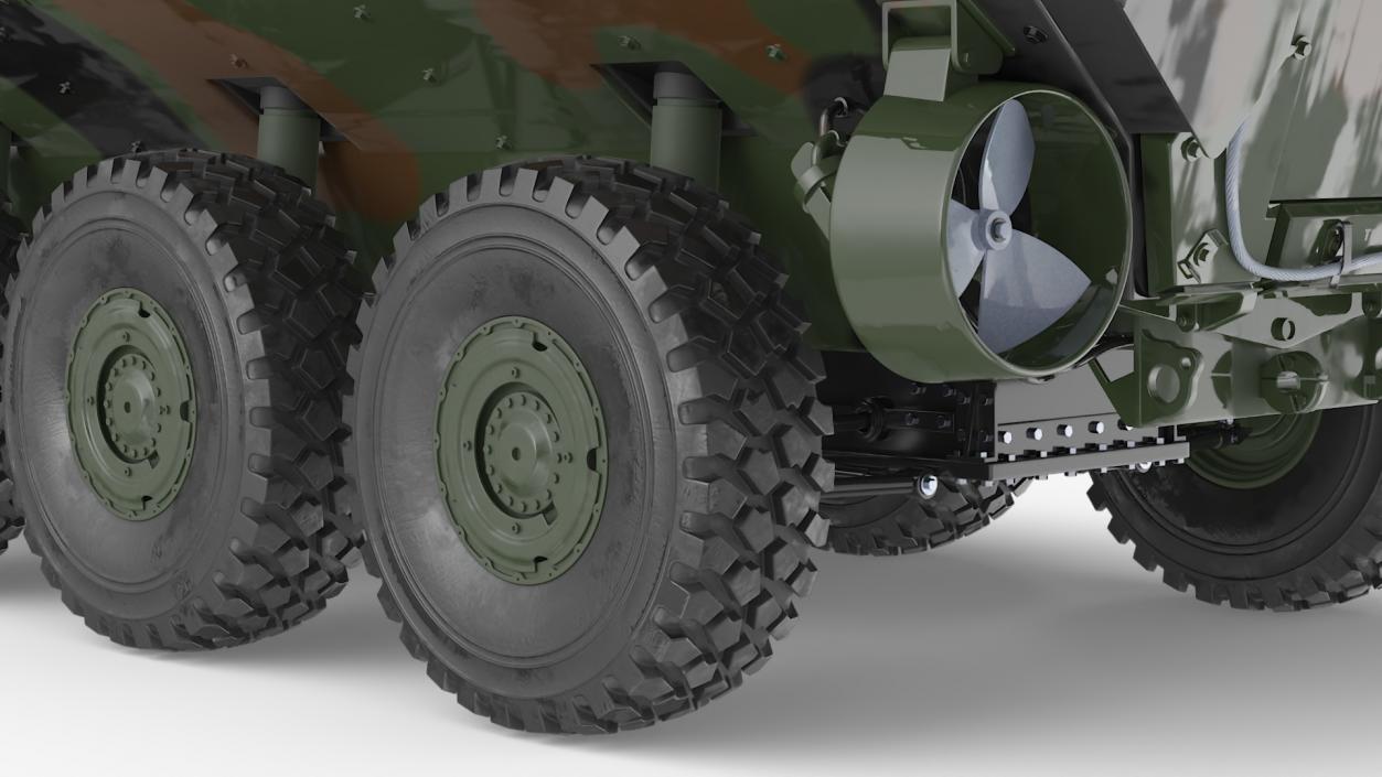 US Amphibious Assault Vehicle Wet Rigged for Maya 3D model