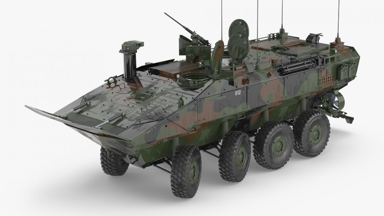 US Amphibious Assault Vehicle Wet Rigged for Maya 3D model