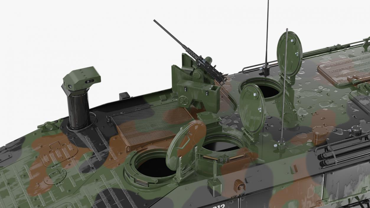 US Amphibious Assault Vehicle Wet Rigged for Maya 3D model