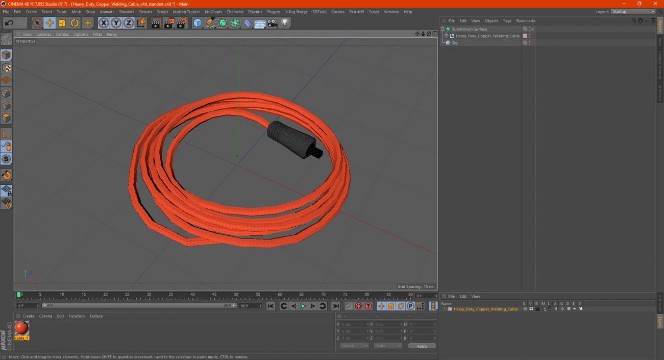 3D Heavy Duty Copper Welding Cable