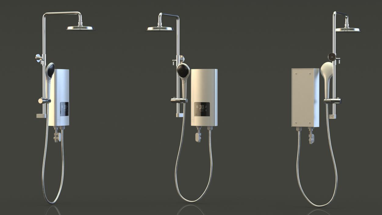 Water Heater Luxury Style White Right 3D