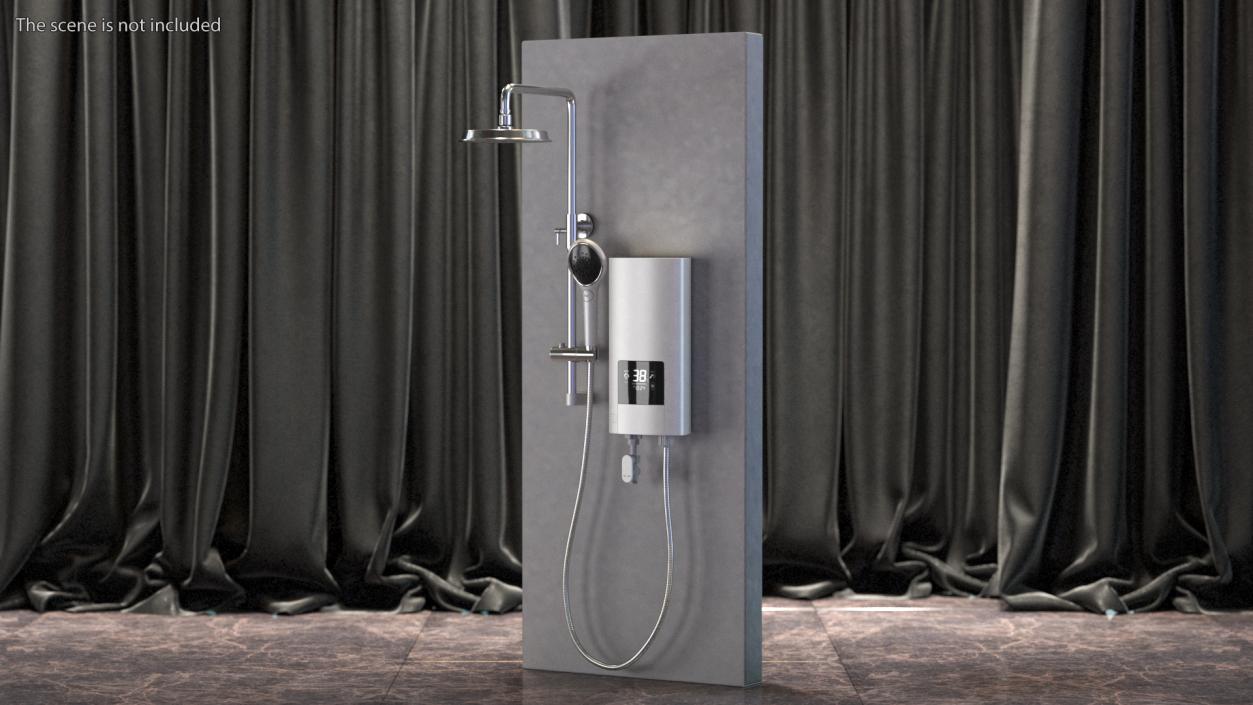 Water Heater Luxury Style White Right 3D