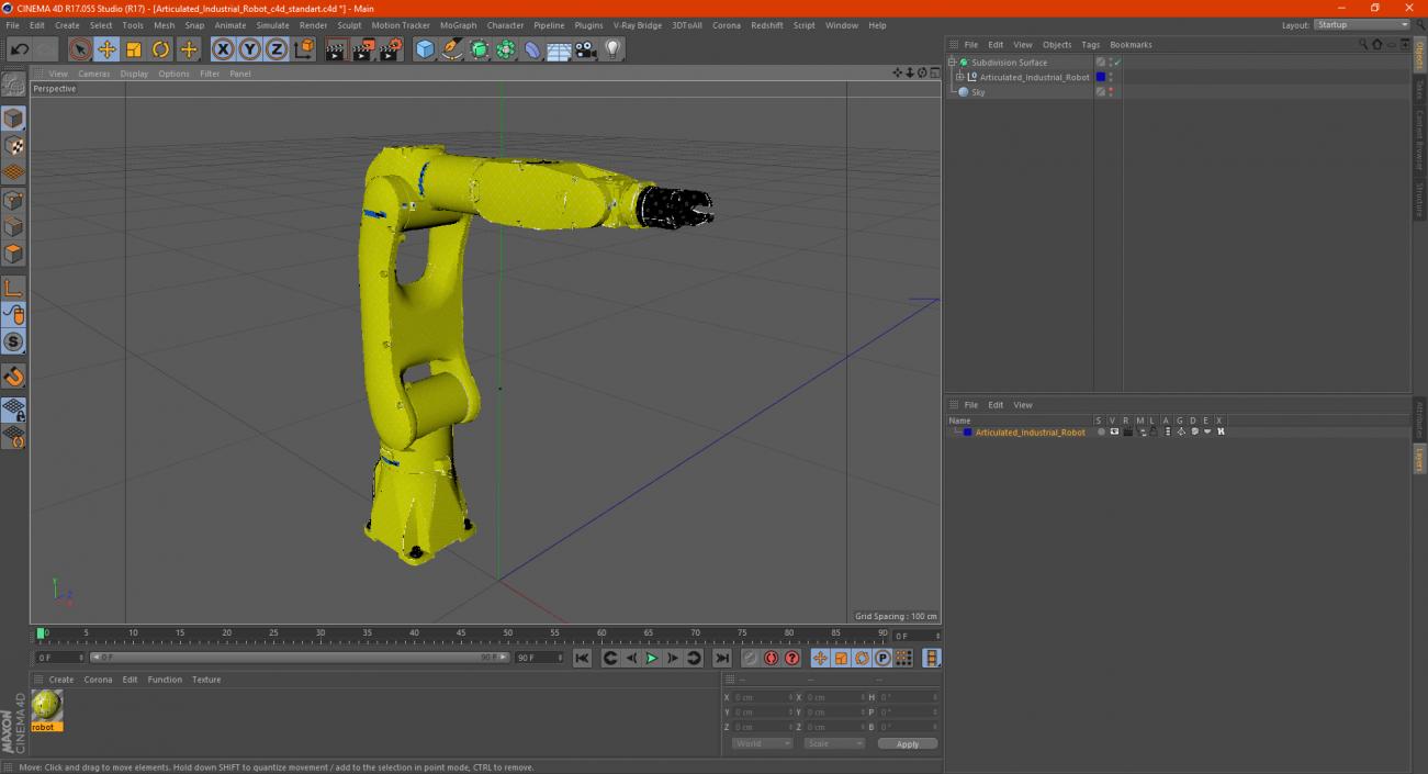 3D Articulated Industrial Robot model