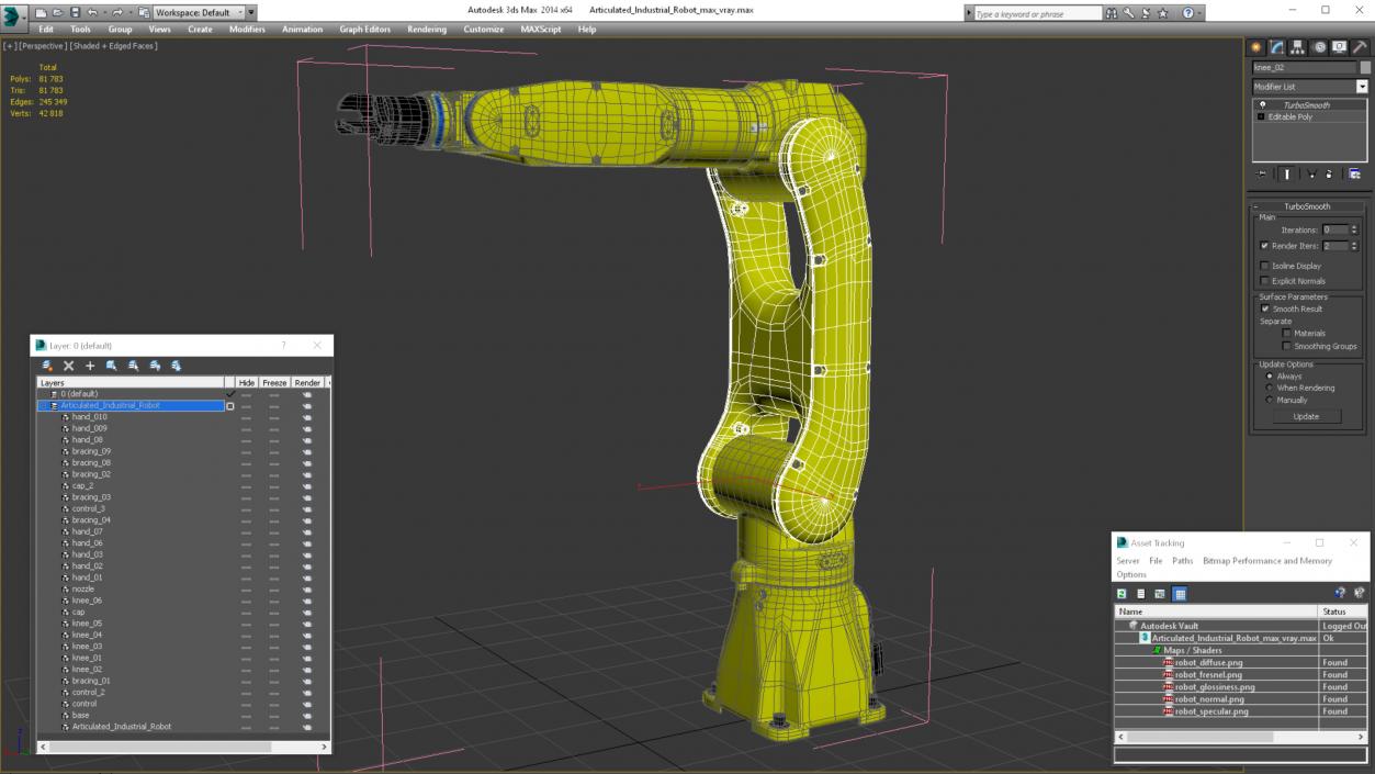 3D Articulated Industrial Robot model