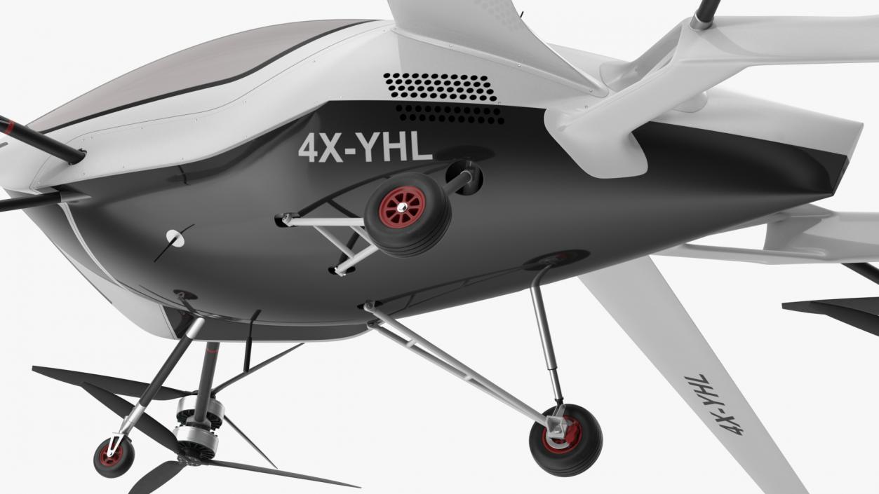 3D model eVTOL Air One Two Seater Aeroplane Rigged for Maya