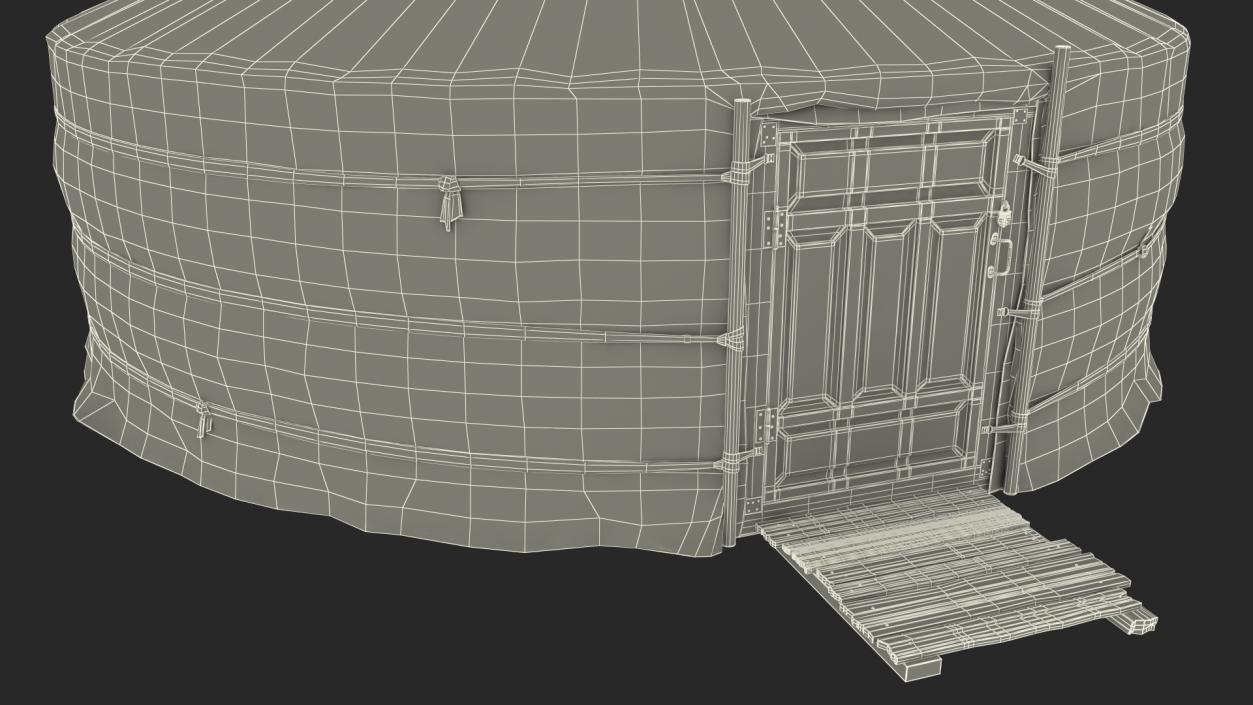 3D Mongolian Portable Yurt model