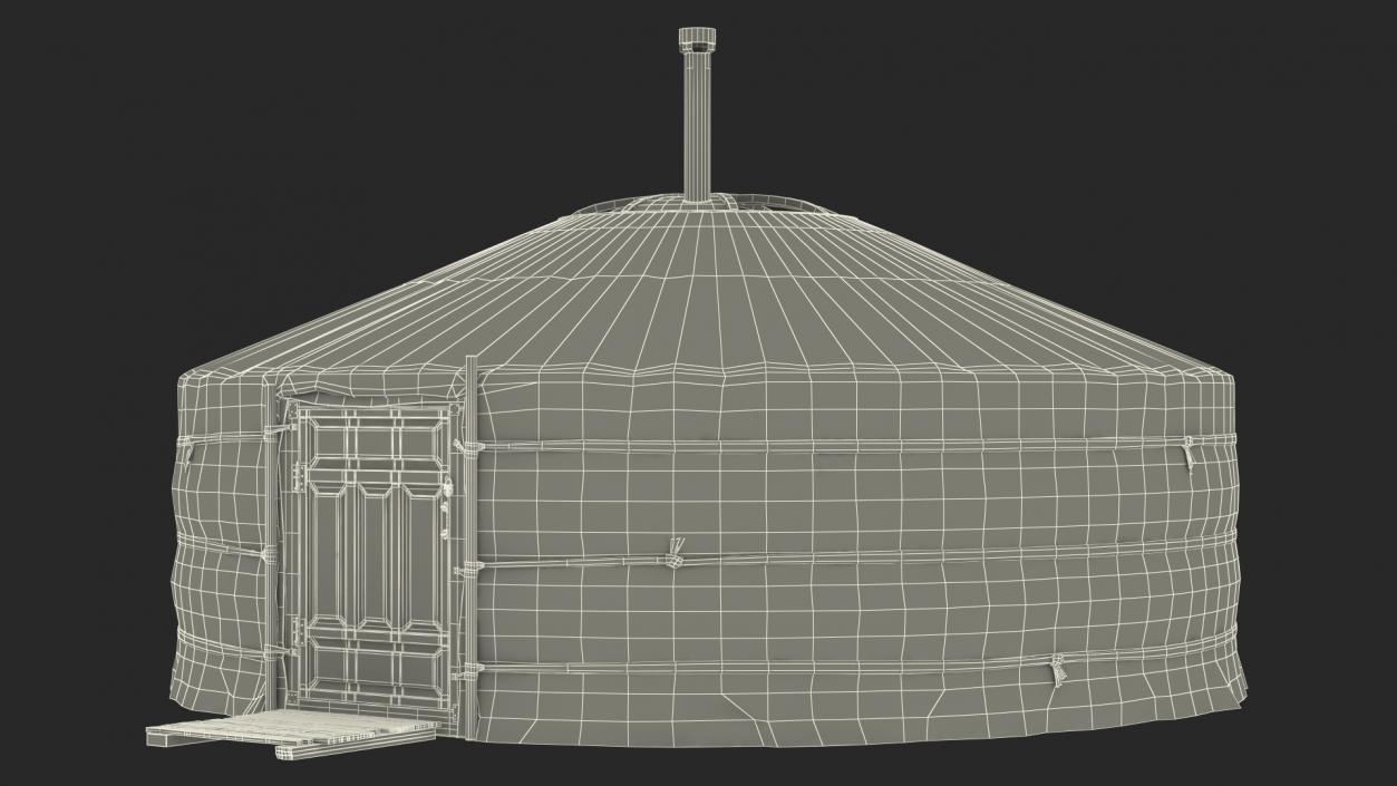 3D Mongolian Portable Yurt model