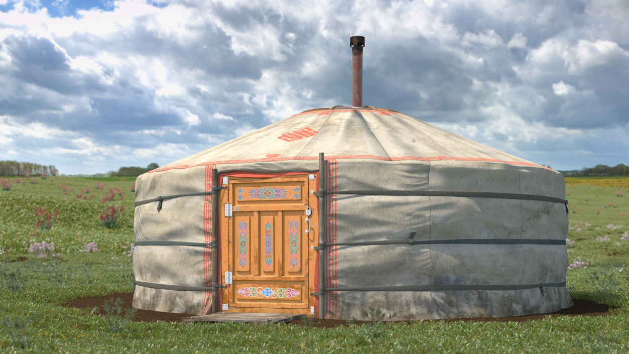 3D Mongolian Portable Yurt model