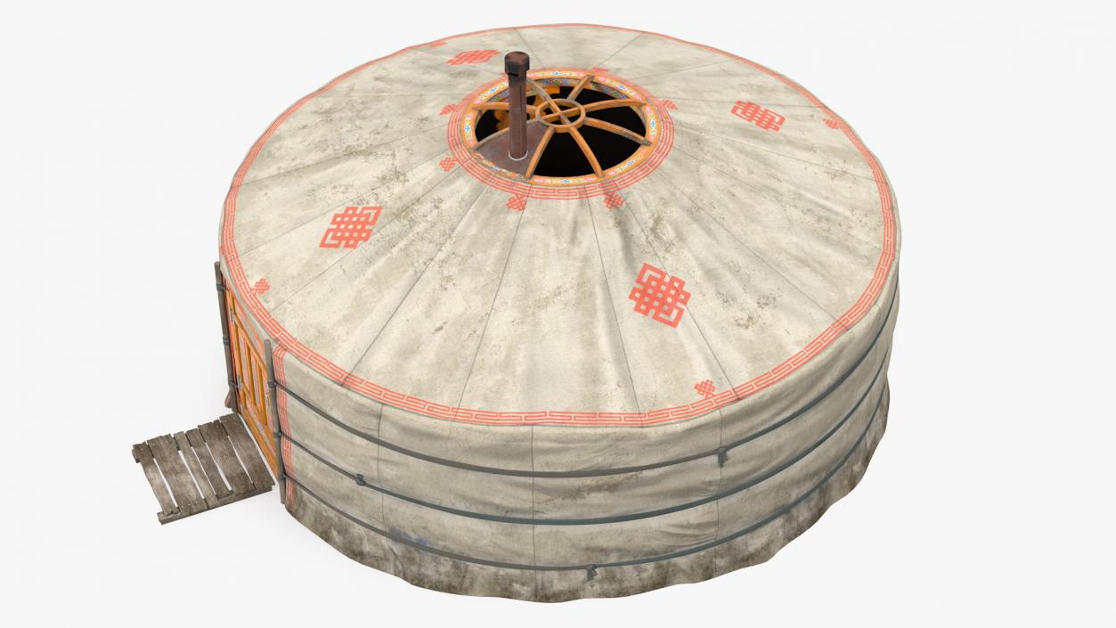 3D Mongolian Portable Yurt model