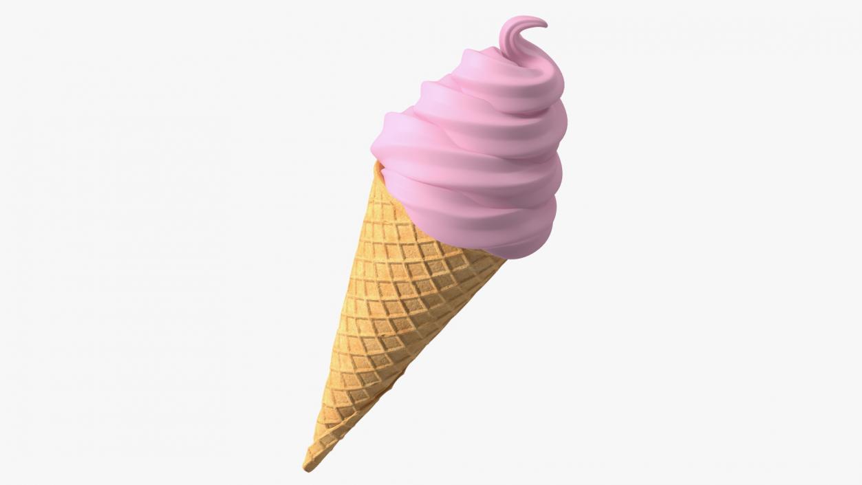 Ice Cream Cone Rose 3D model