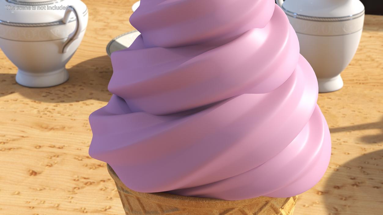 Ice Cream Cone Rose 3D model