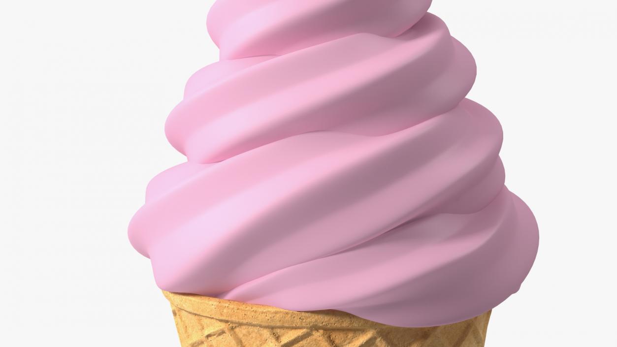 Ice Cream Cone Rose 3D model