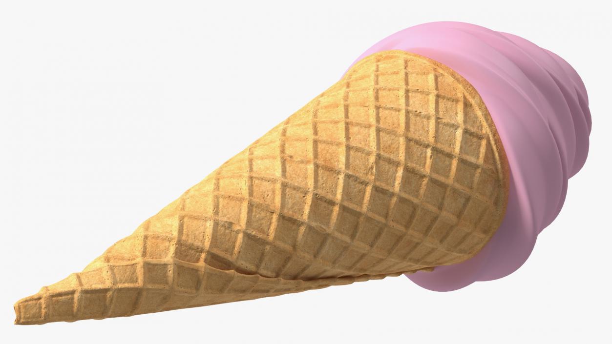 Ice Cream Cone Rose 3D model