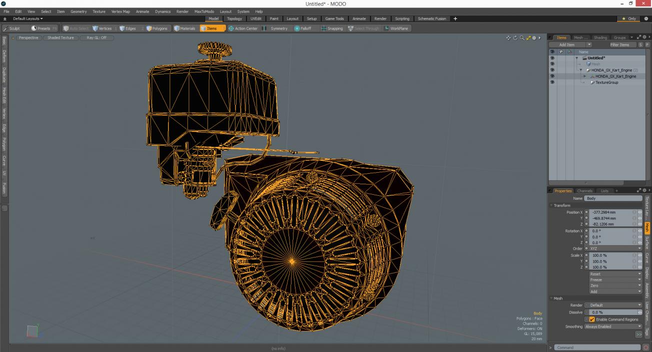 3D model HONDA GX Kart Engine