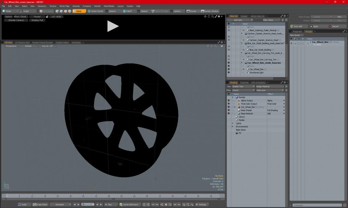 3D Car Wheel Rim model