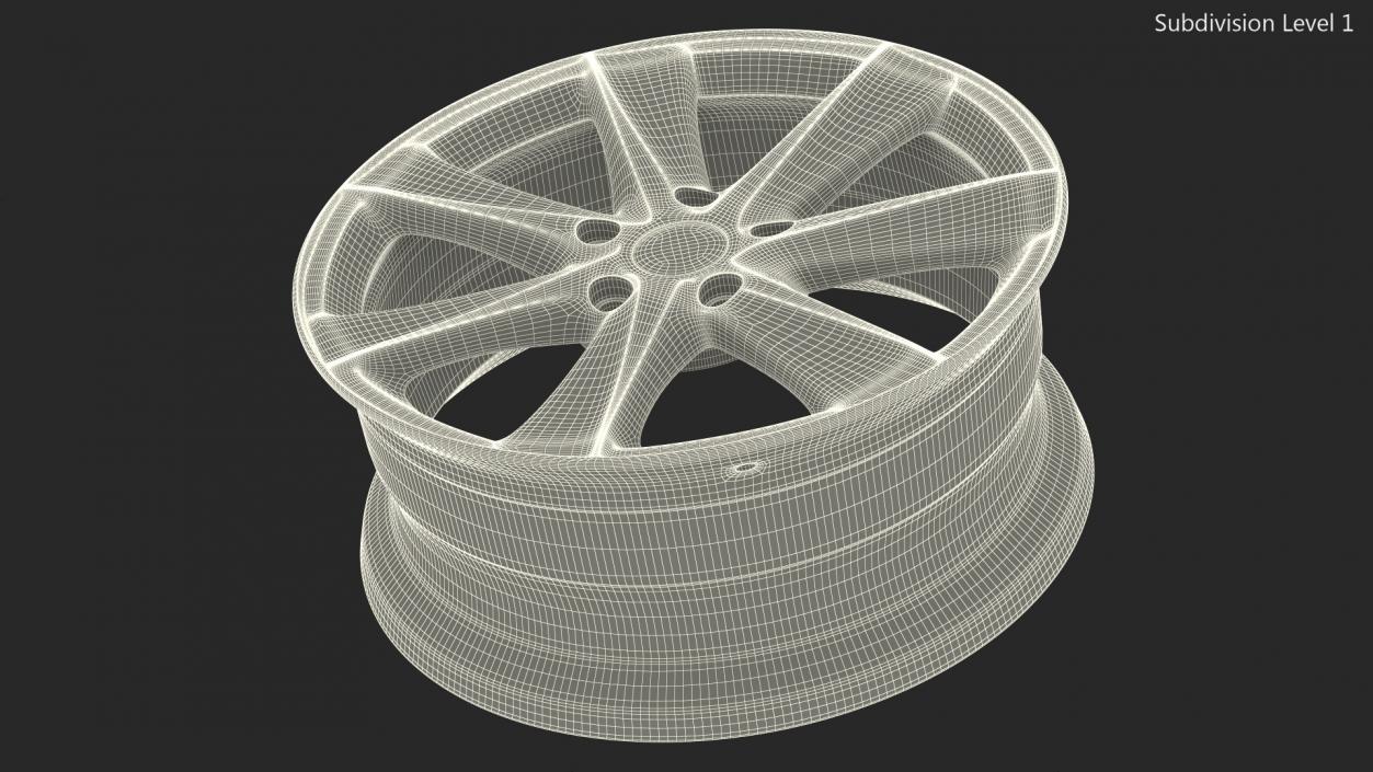 3D Car Wheel Rim model