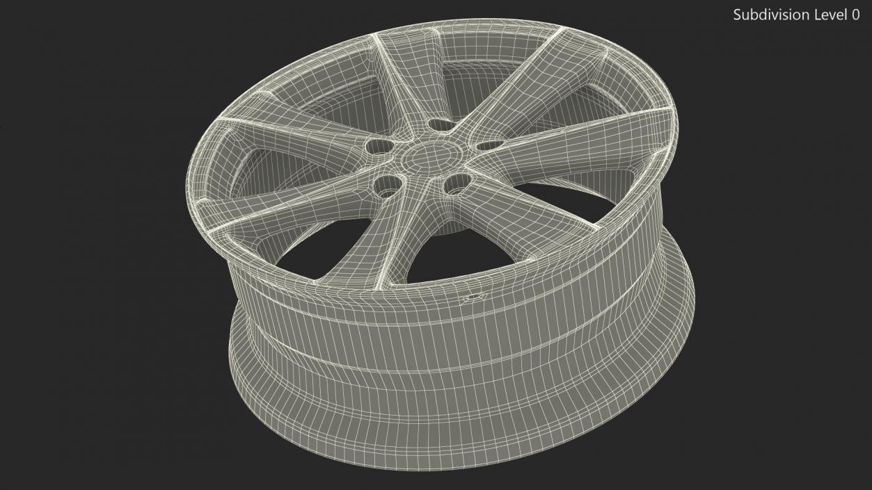 3D Car Wheel Rim model