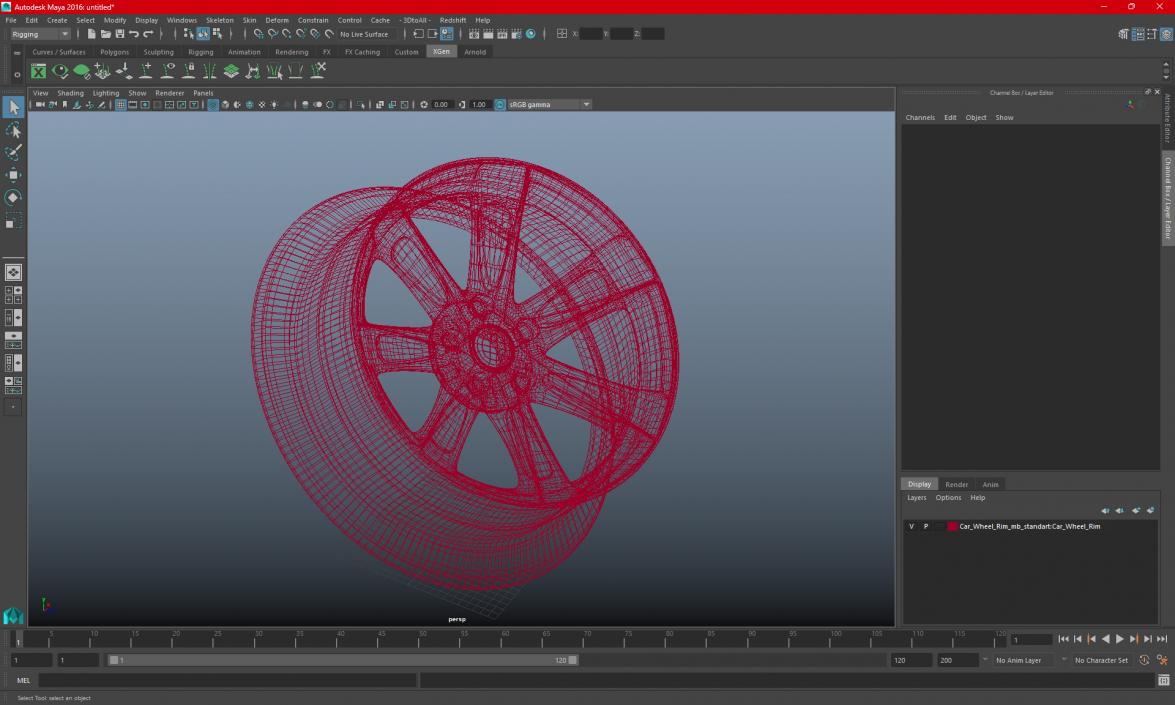 3D Car Wheel Rim model