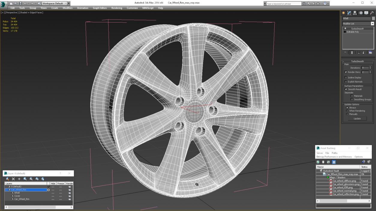 3D Car Wheel Rim model