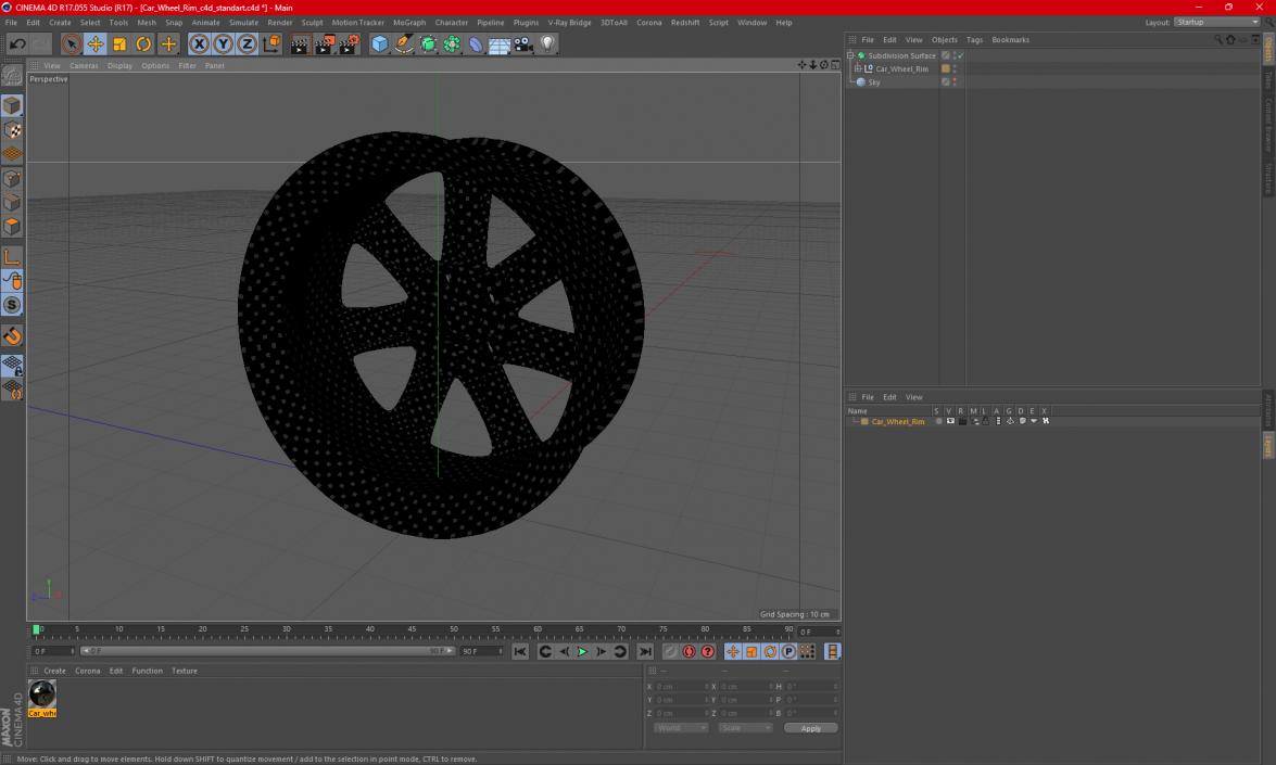 3D Car Wheel Rim model