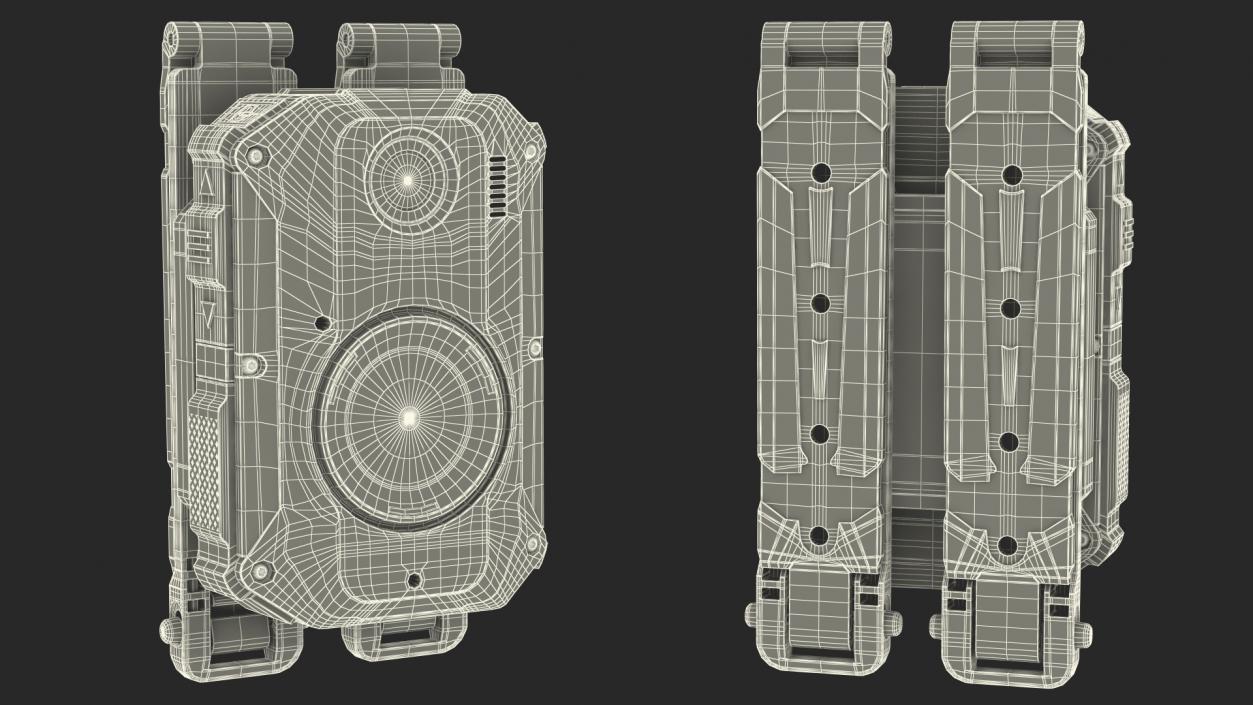 3D Police Body Camera on Molle Mount model