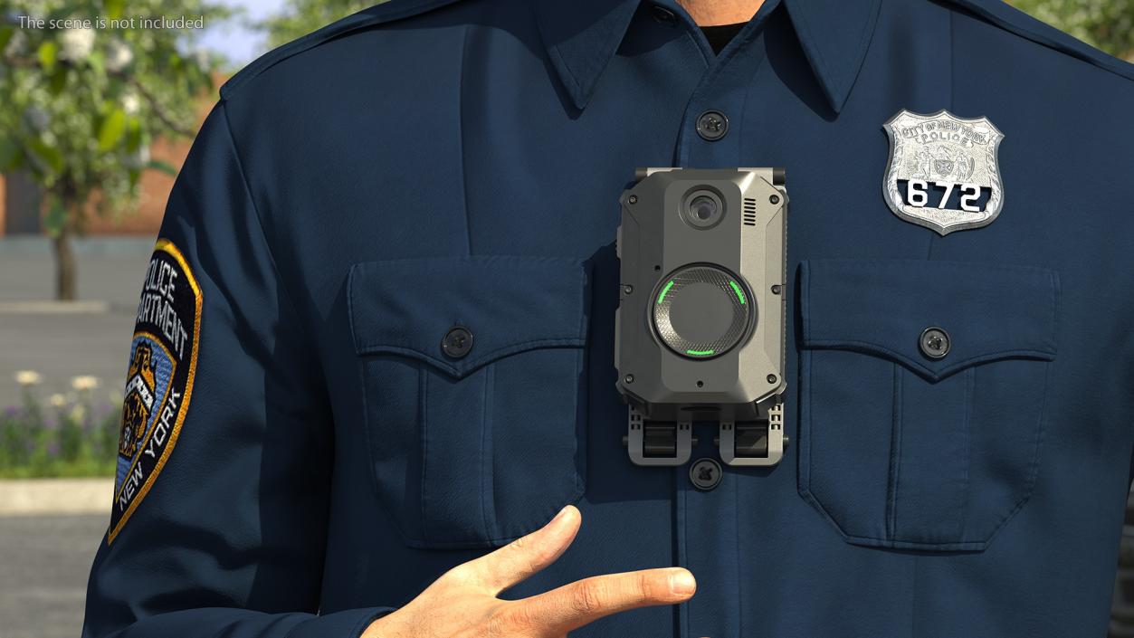 3D Police Body Camera on Molle Mount model