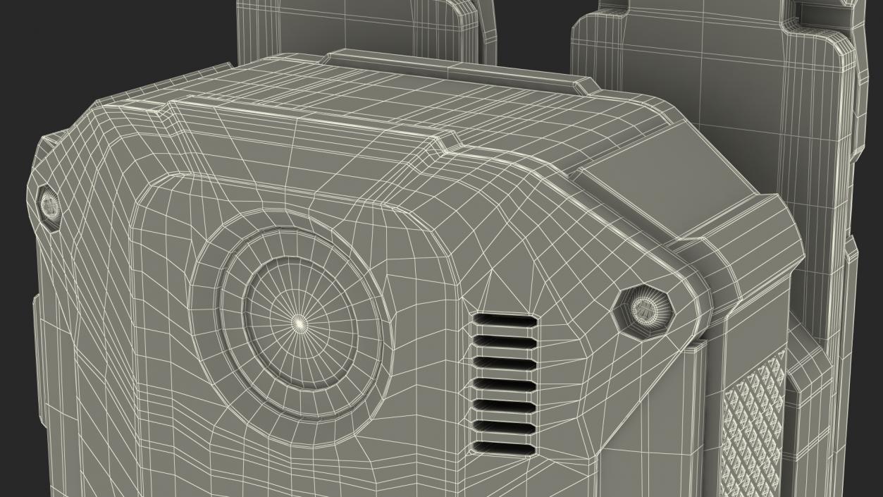 3D Police Body Camera on Molle Mount model