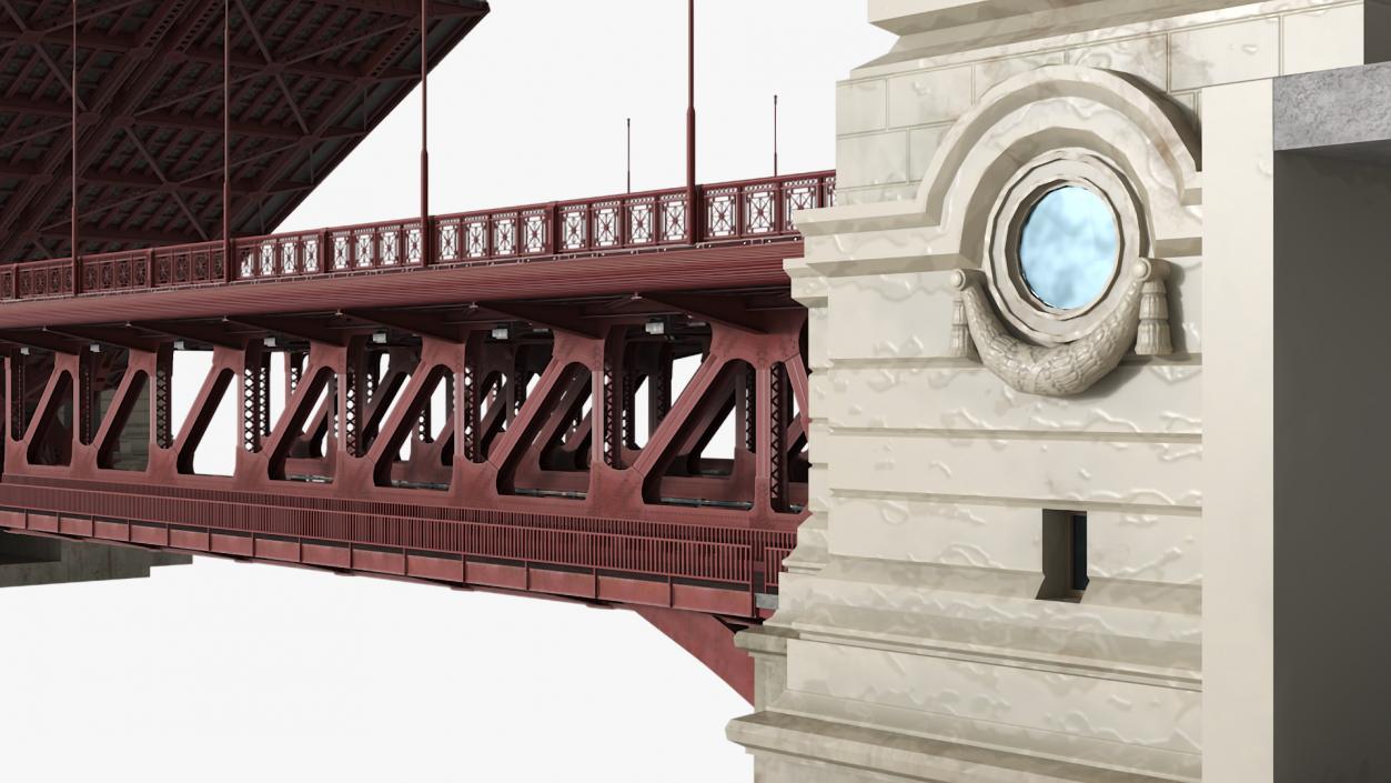 3D model Chicago Drawbridge Raised