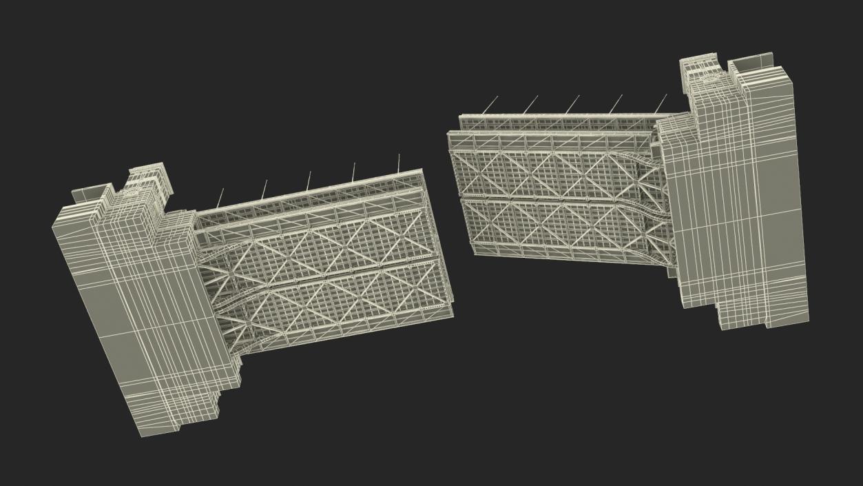 3D model Chicago Drawbridge Raised