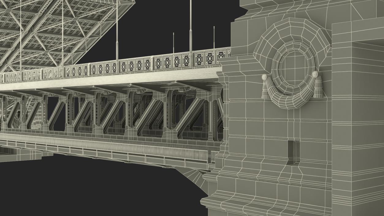 3D model Chicago Drawbridge Raised