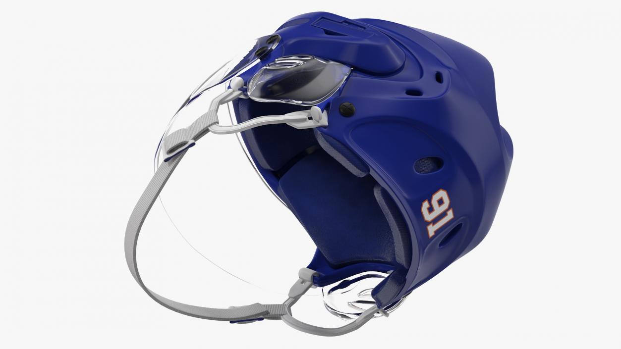 3D Hockey Equipment Blue 2 model