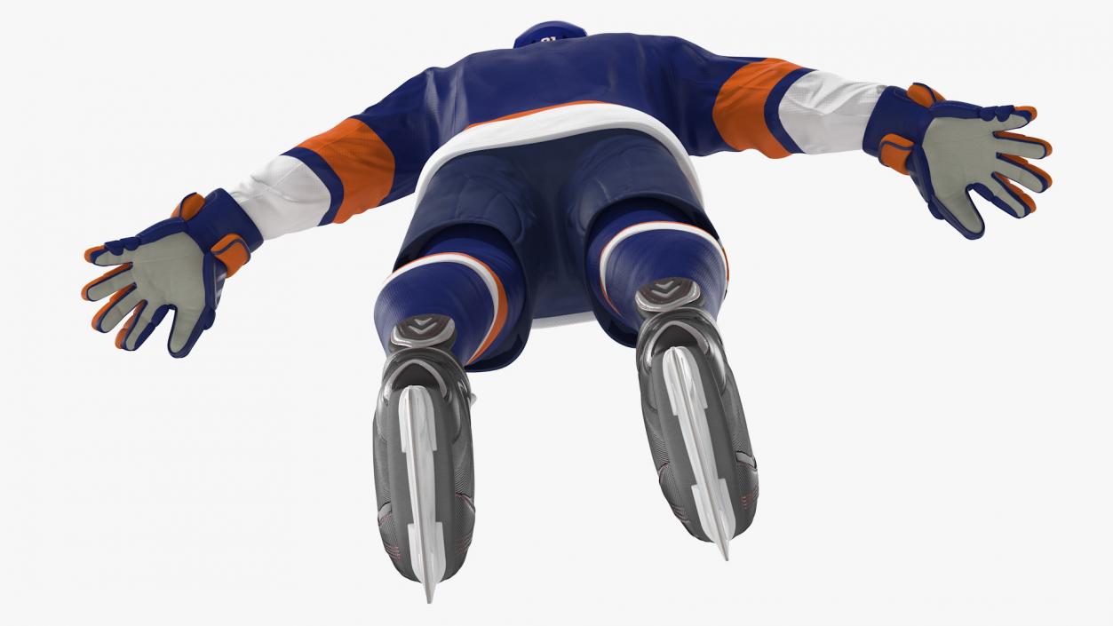 3D Hockey Equipment Blue 2 model