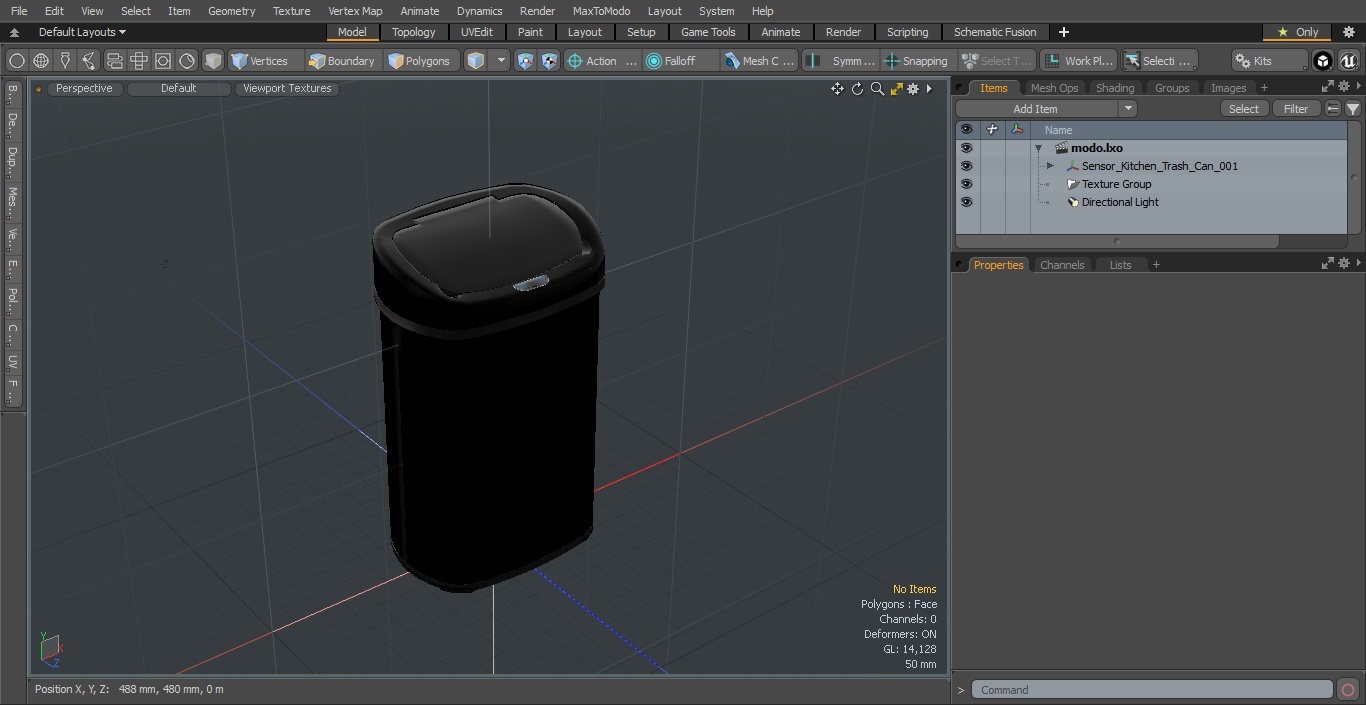 Sensor Kitchen Trash Can 3D model