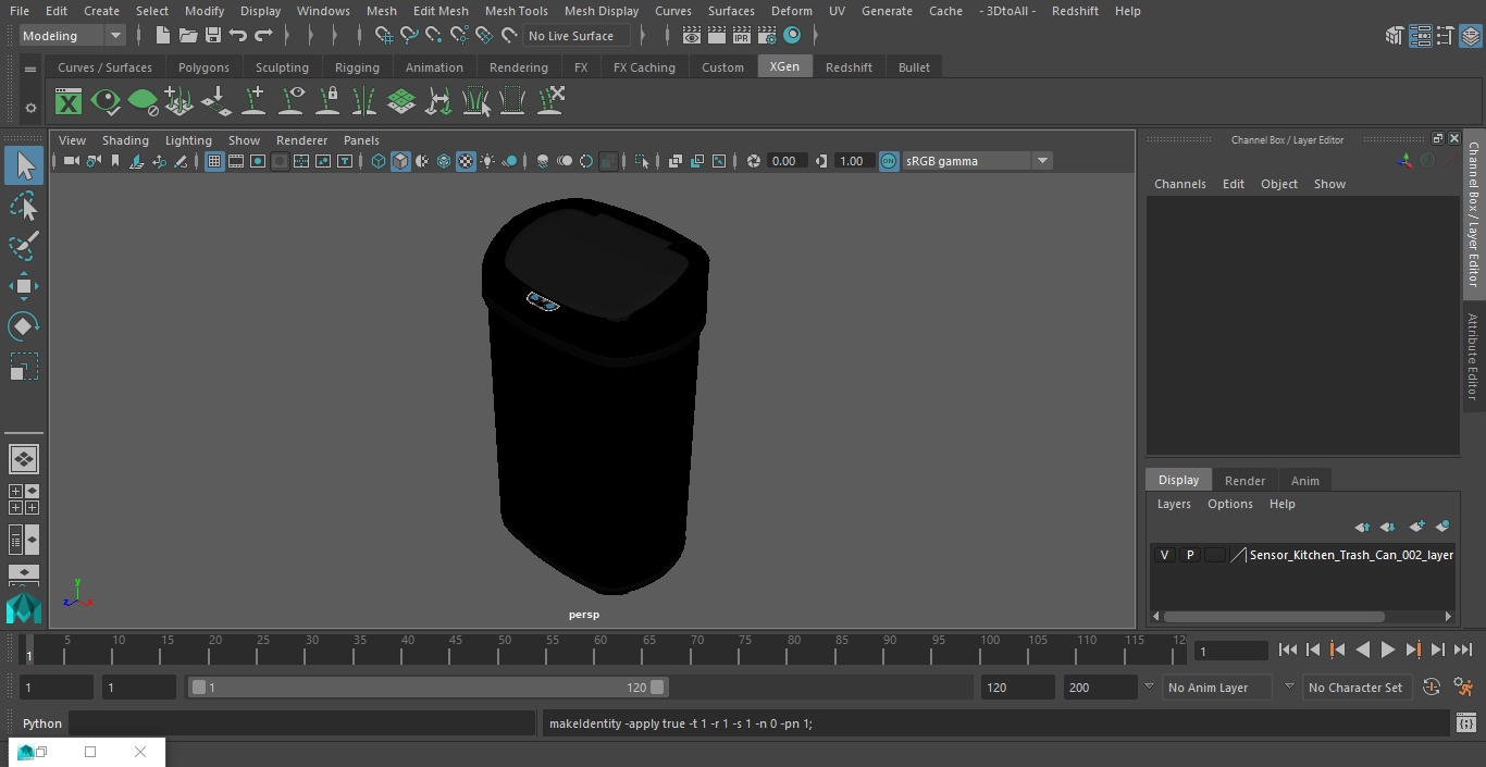 Sensor Kitchen Trash Can 3D model