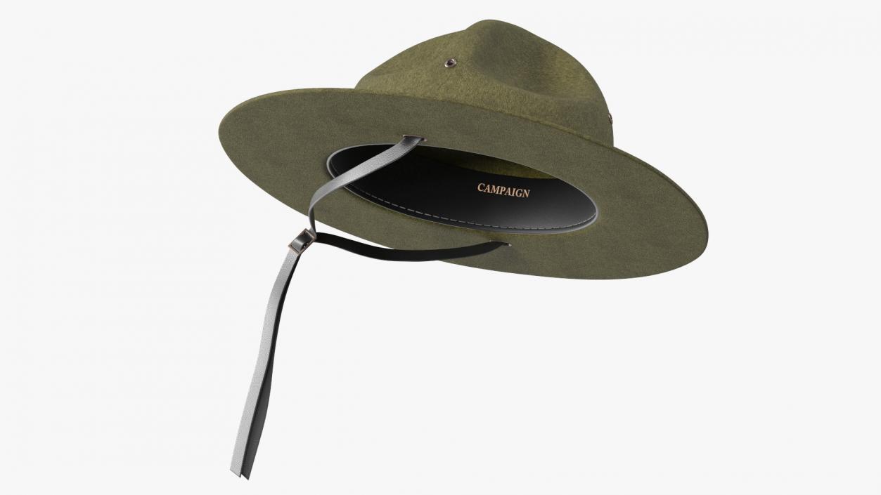 3D model Military Sergeant Cap Green on Mannequin