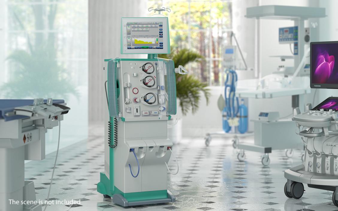 3D Dialysis Machine Rigged model