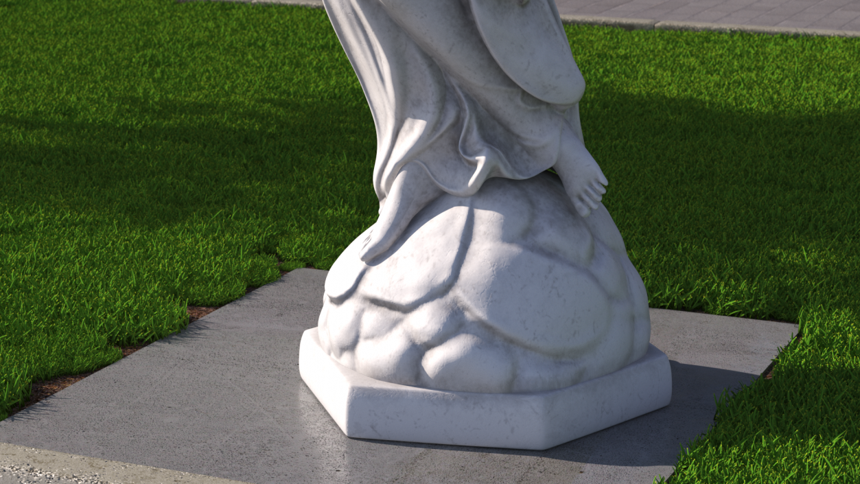 Marble Statue of Angel 3D