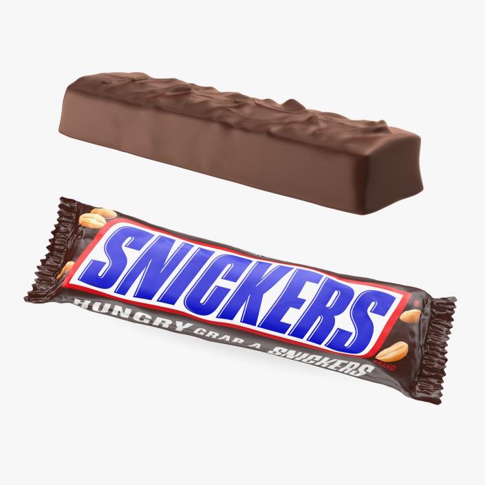 3D model Snickers Chocolate Bar and Package Collection