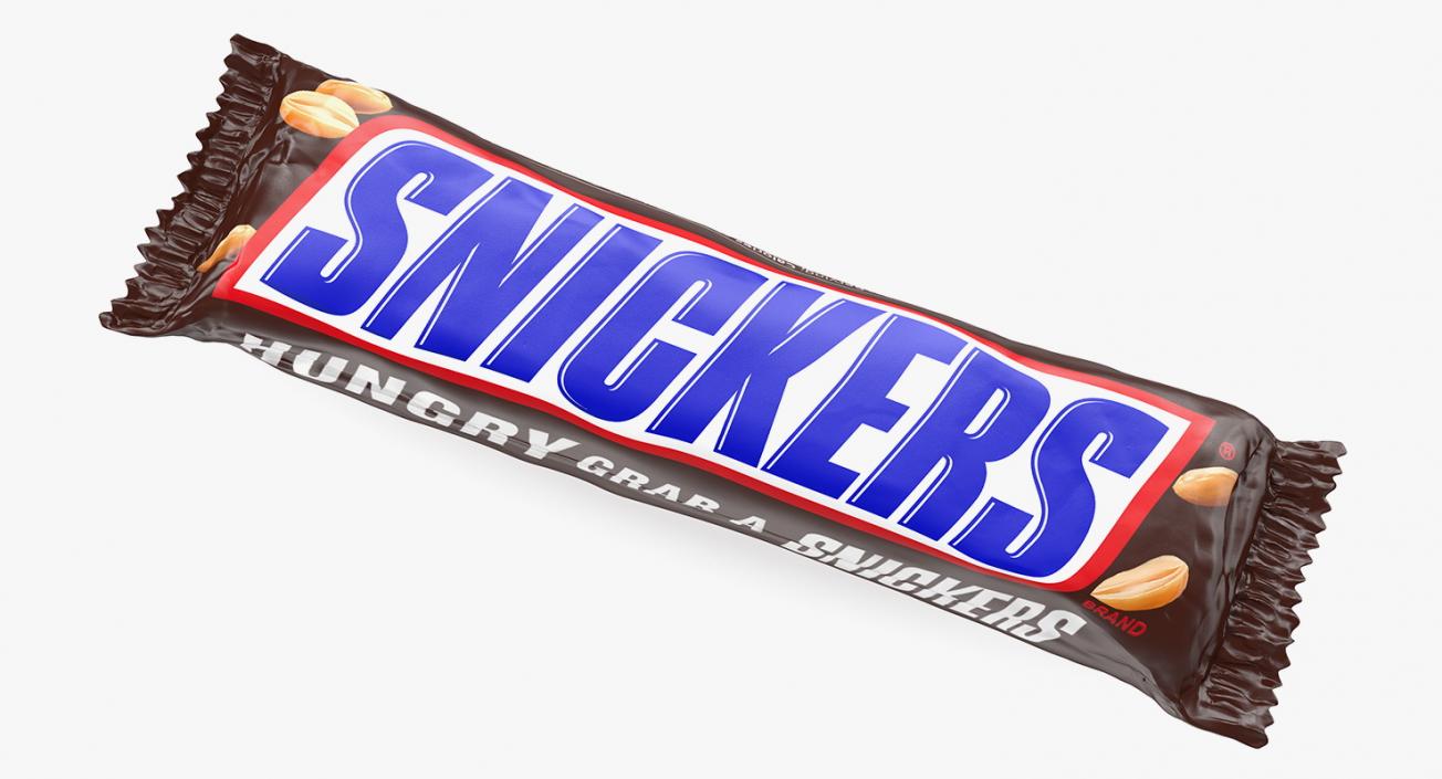 3D model Snickers Chocolate Bar and Package Collection