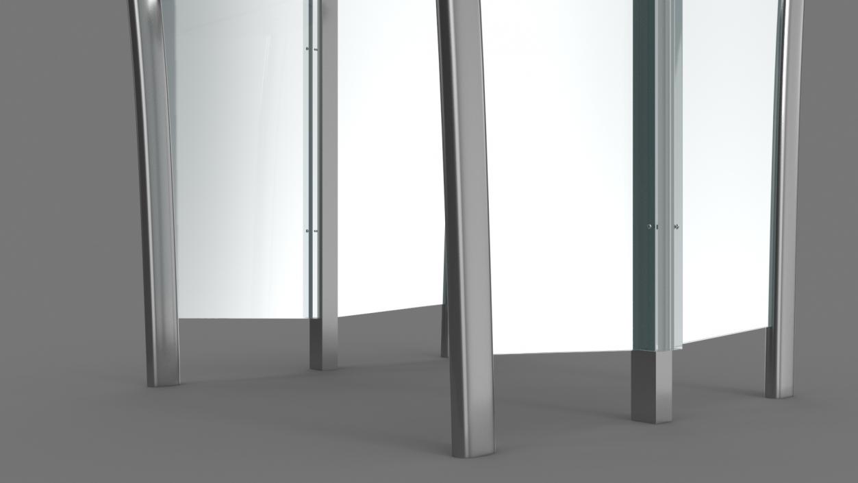 Modern Glass Phone Booth 3D model