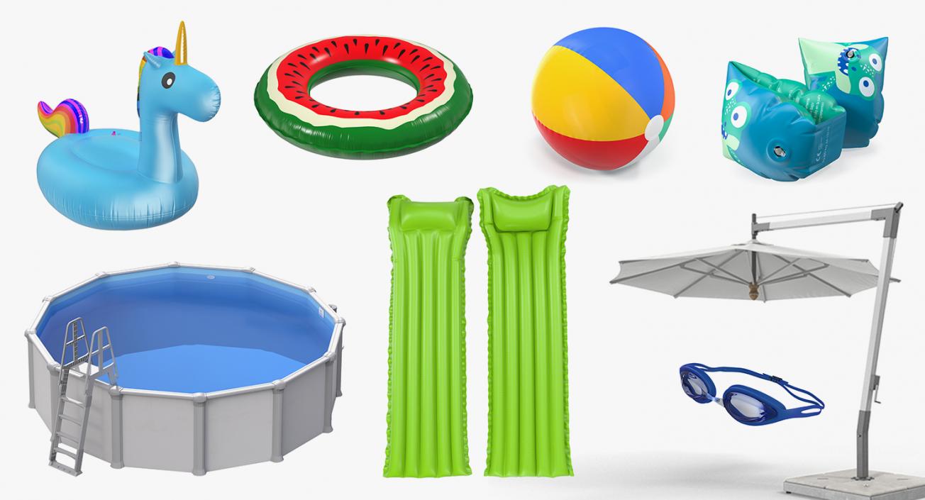 Swimming Pool and Accessories Collection 5 3D