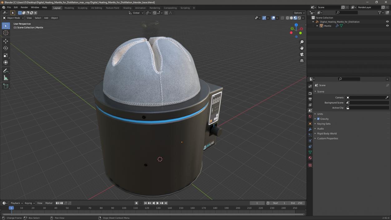 3D Digital Heating Mantle for Distillation 2