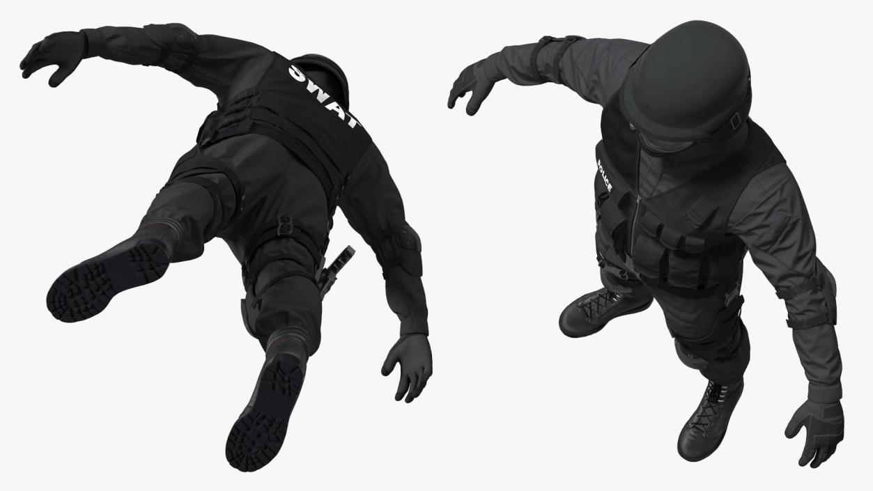 3D model SWAT Police Officer Tactical Gear 2